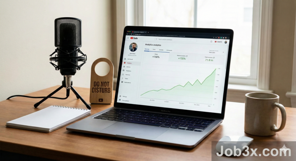 Analytics dashboard showing the passive income potential of digital asset hustles like YouTube automation